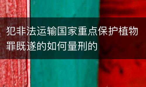 犯非法运输国家重点保护植物罪既遂的如何量刑的