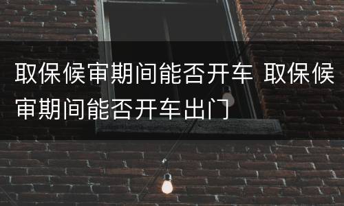 取保候审期间能否开车 取保候审期间能否开车出门