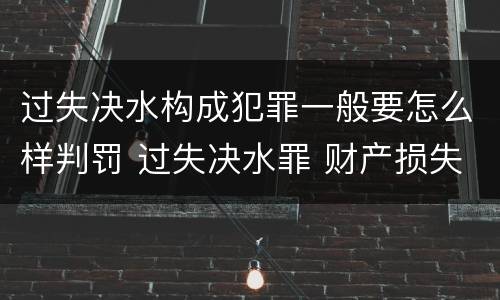 过失决水构成犯罪一般要怎么样判罚 过失决水罪 财产损失标准