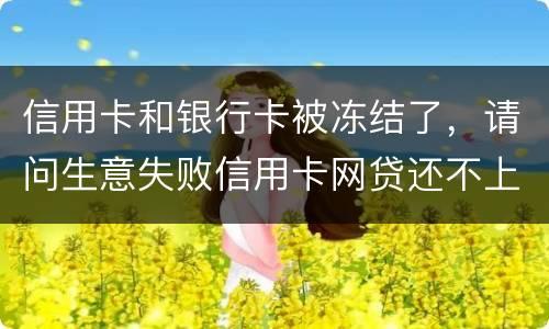 信用卡和银行卡被冻结了，请问生意失败信用卡网贷还不上怎么办