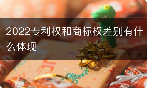 2022专利权和商标权差别有什么体现