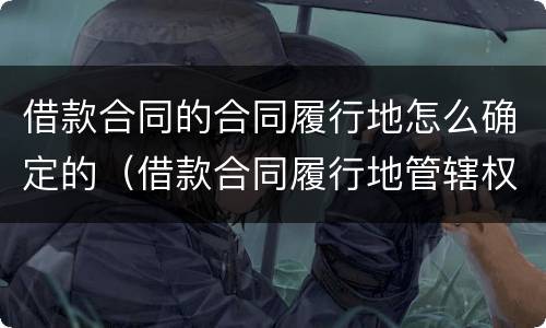 借款合同的合同履行地怎么确定的（借款合同履行地管辖权规定）