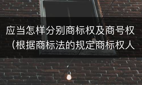 应当怎样分别商标权及商号权（根据商标法的规定商标权人对其注册商标的使用范围）