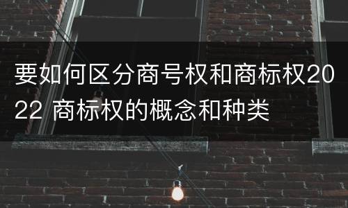 要如何区分商号权和商标权2022 商标权的概念和种类