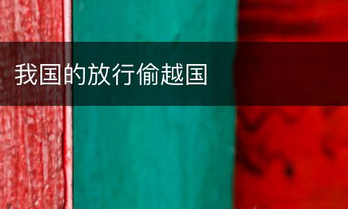 我国的放行偷越国