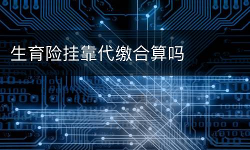 生育险挂靠代缴合算吗