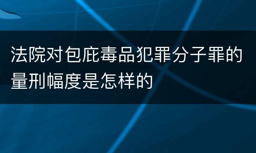 法院对包庇毒品犯罪分子罪的量刑幅度是怎样的