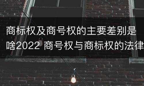 商标权及商号权的主要差别是啥2022 商号权与商标权的法律冲突与解决