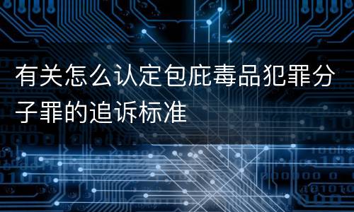 有关怎么认定包庇毒品犯罪分子罪的追诉标准