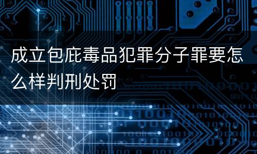 成立包庇毒品犯罪分子罪要怎么样判刑处罚