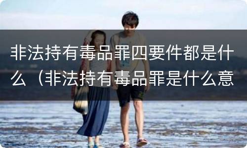 非法持有毒品罪四要件都是什么（非法持有毒品罪是什么意思）