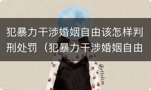 犯暴力干涉婚姻自由该怎样判刑处罚（犯暴力干涉婚姻自由该怎样判刑处罚决定）
