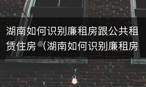 湖南如何识别廉租房跟公共租赁住房（湖南如何识别廉租房跟公共租赁住房呢）