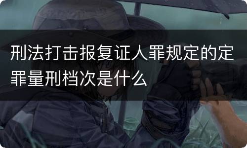 刑法打击报复证人罪规定的定罪量刑档次是什么