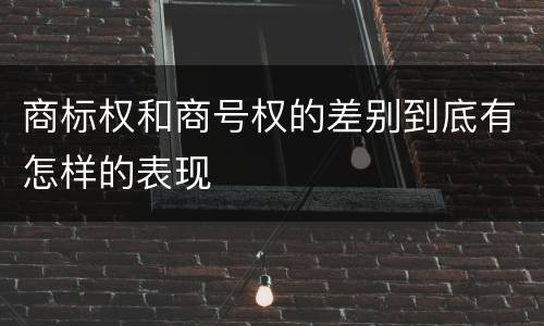 商标权和商号权的差别到底有怎样的表现