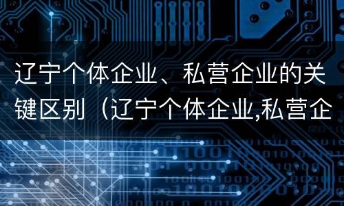 辽宁个体企业、私营企业的关键区别（辽宁个体企业,私营企业的关键区别在于）