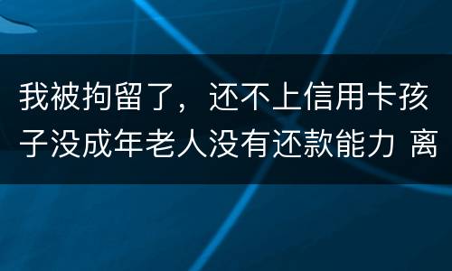 我被拘留了，还不上信用卡孩子没成年老人没有还款能力 离异