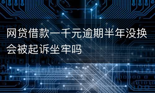 网贷借款一千元逾期半年没换会被起诉坐牢吗
