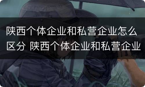 陕西个体企业和私营企业怎么区分 陕西个体企业和私营企业怎么区分的