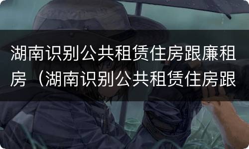 湖南识别公共租赁住房跟廉租房（湖南识别公共租赁住房跟廉租房的区别）