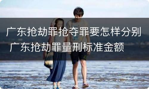 广东抢劫罪抢夺罪要怎样分别 广东抢劫罪量刑标准金额