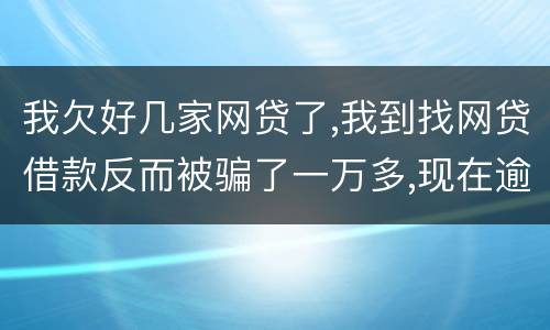 我欠好几家网贷了,我到找网贷借款反而被骗了一万多,现在逾期了好几家了,我给怎么办