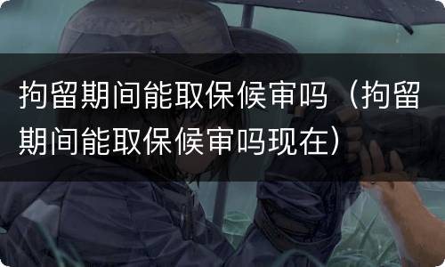 拘留期间能取保候审吗（拘留期间能取保候审吗现在）