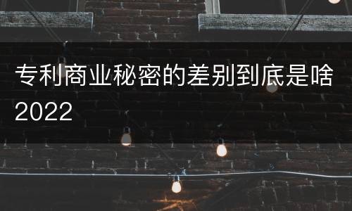 专利商业秘密的差别到底是啥2022