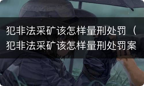 犯非法采矿该怎样量刑处罚（犯非法采矿该怎样量刑处罚案例）