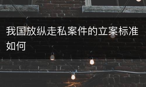 我国放纵走私案件的立案标准如何