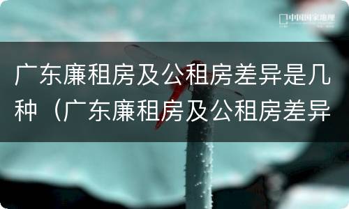 广东廉租房及公租房差异是几种（广东廉租房及公租房差异是几种类型）