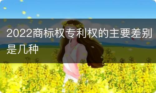 2022商标权专利权的主要差别是几种