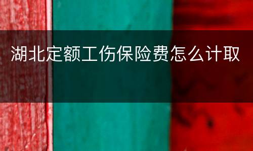 湖北定额工伤保险费怎么计取