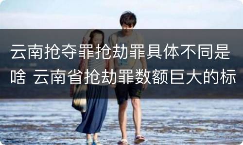 云南抢夺罪抢劫罪具体不同是啥 云南省抢劫罪数额巨大的标准