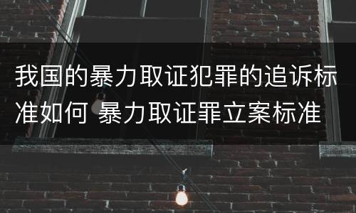 我国的暴力取证犯罪的追诉标准如何 暴力取证罪立案标准