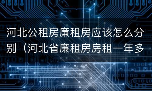 河北公租房廉租房应该怎么分别（河北省廉租房房租一年多少钱）