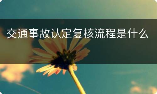 交通事故认定复核流程是什么