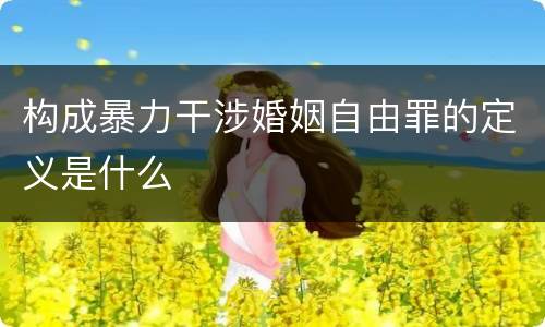 构成暴力干涉婚姻自由罪的定义是什么