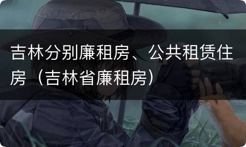 吉林分别廉租房、公共租赁住房（吉林省廉租房）