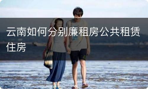 云南如何分别廉租房公共租赁住房
