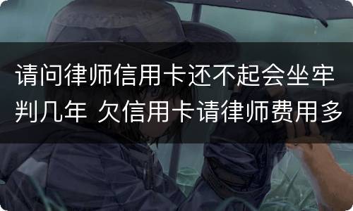 请问律师信用卡还不起会坐牢判几年 欠信用卡请律师费用多少钱