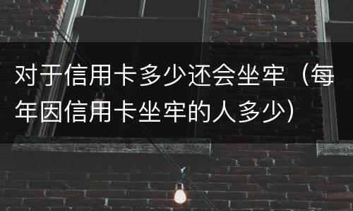对于信用卡多少还会坐牢（每年因信用卡坐牢的人多少）