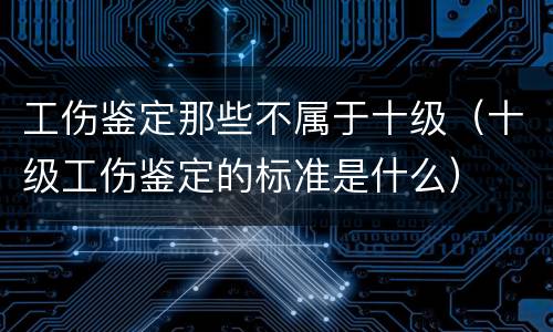 工伤鉴定那些不属于十级（十级工伤鉴定的标准是什么）