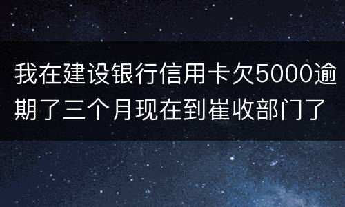我在建设银行信用卡欠5000逾期了三个月现在到崔收部门了他们要起诉我应该怎么办