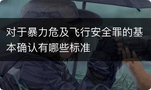 对于暴力危及飞行安全罪的基本确认有哪些标准