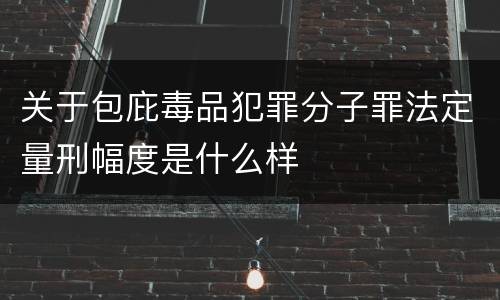 关于包庇毒品犯罪分子罪法定量刑幅度是什么样