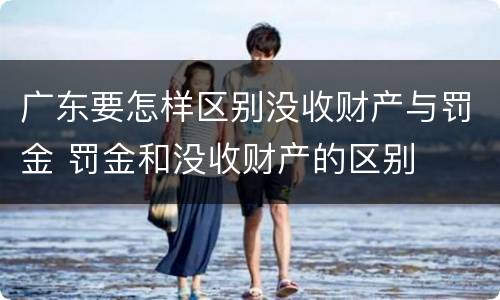 广东要怎样区别没收财产与罚金 罚金和没收财产的区别