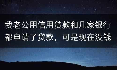 我老公用信用贷款和几家银行都申请了贷款，可是现在没钱还了，会有什么后果？还有网贷