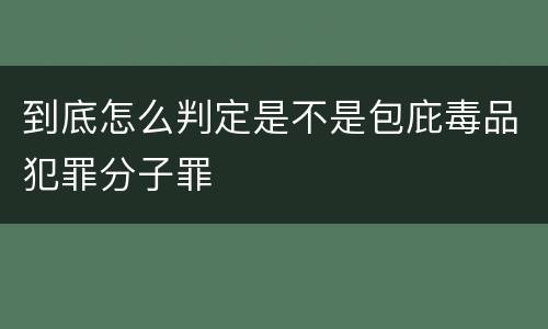 到底怎么判定是不是包庇毒品犯罪分子罪