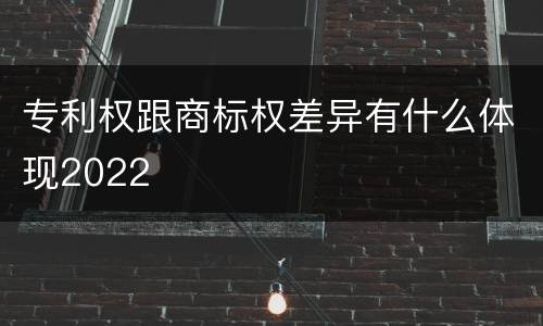 专利权跟商标权差异有什么体现2022